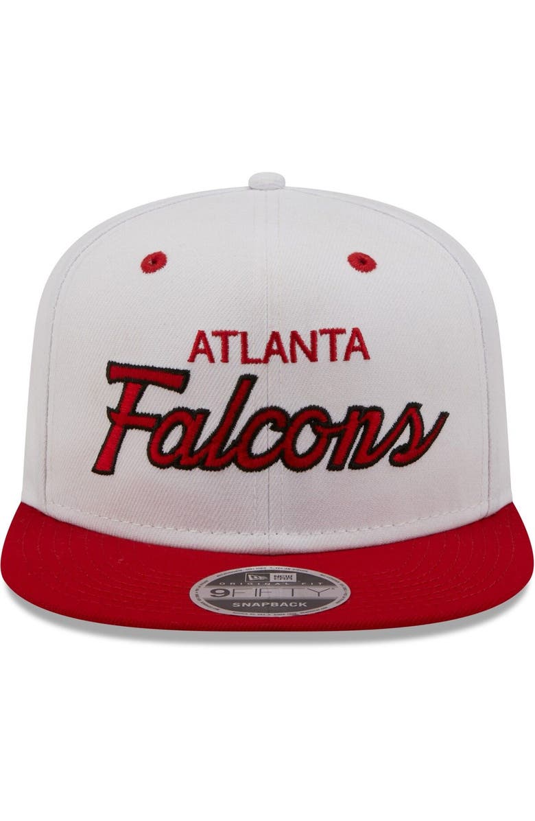 New Era Men's New Era White/Red Atlanta Falcons Sparky Original 9FIFTY Snapback Hat, Alternate, color, White