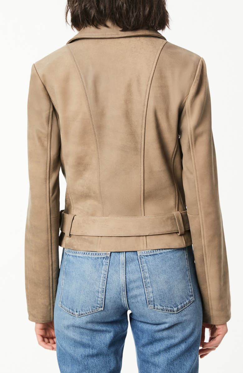 Bernardo Spessa Leather Moto Jacket, Alternate, color, Taupe