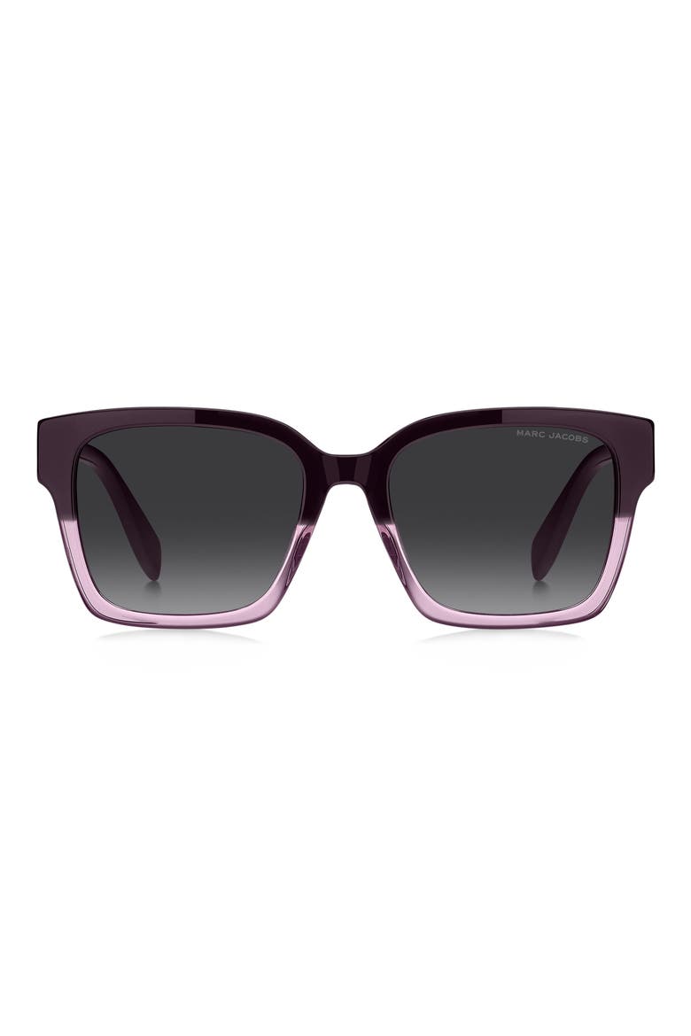 53mm Gradient Square Sunglasses, Main, color, PURPLE