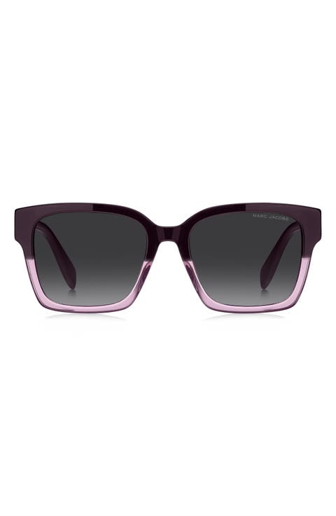53mm Gradient Square Sunglasses