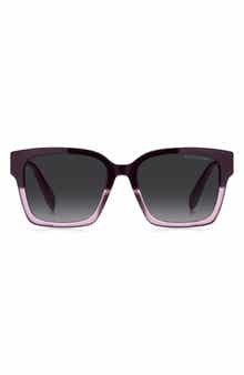 53mm Gradient Square Sunglasses