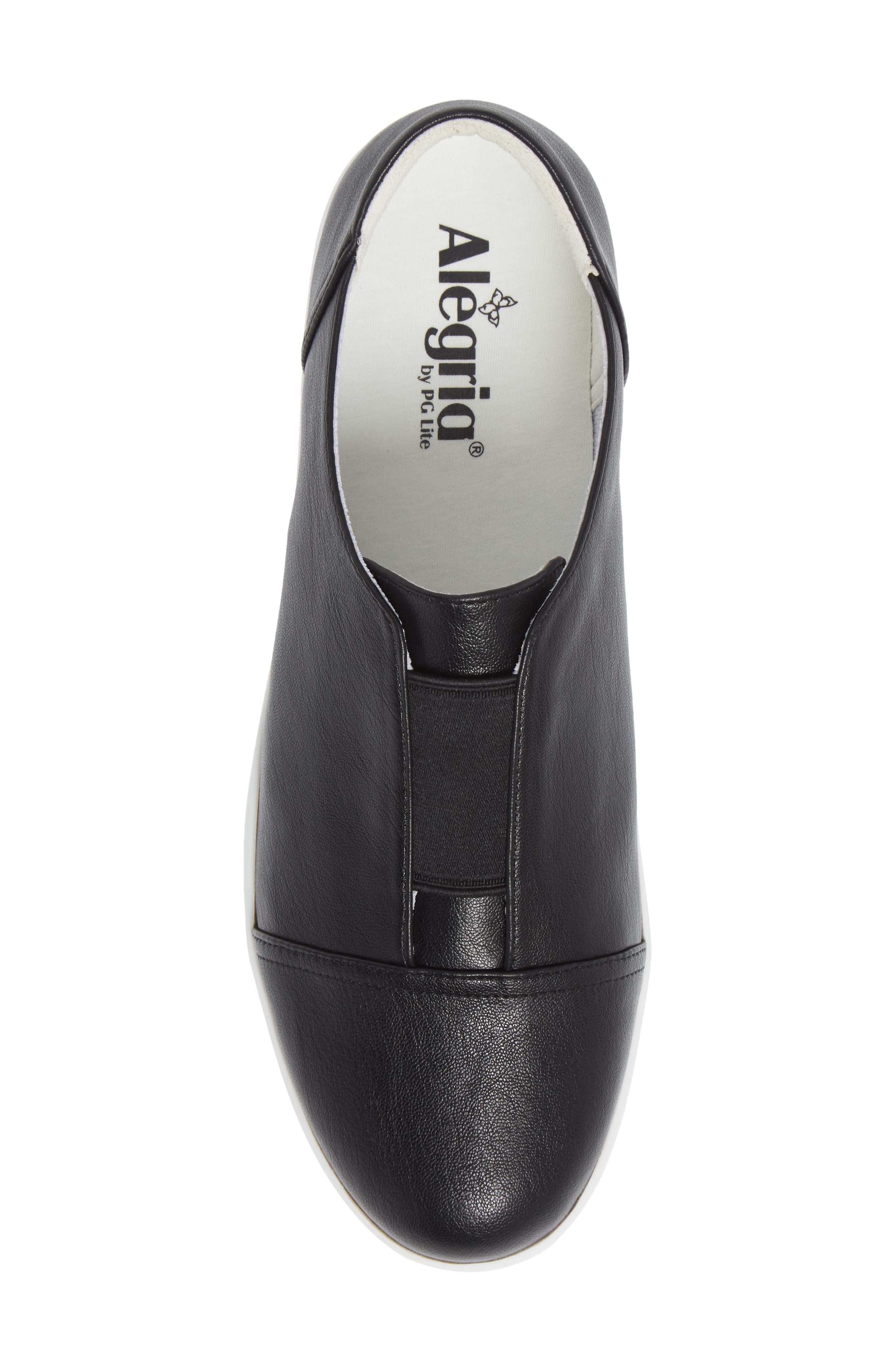 Alegria by PG Lite Posy Slip-On Sneaker, Alternate, color, Black Leather