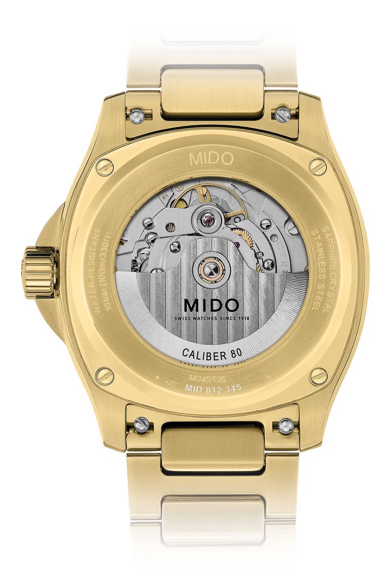 Multifort TV Big Date Automatic Bracelet Watch, 39.2mm x 40mm, Alternate, color, GOLD