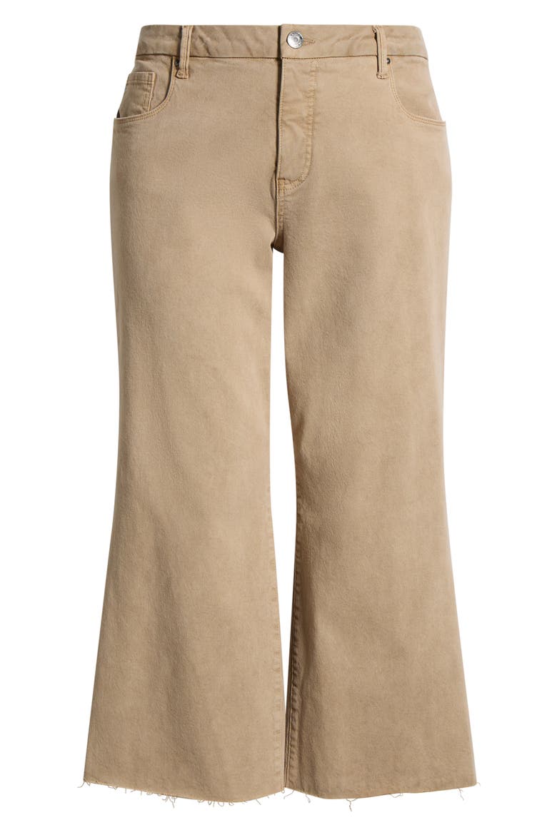 Meg Fab Ab Raw Hem High Waist Ankle Wide Leg Jeans, Alternate, color, CHAI
