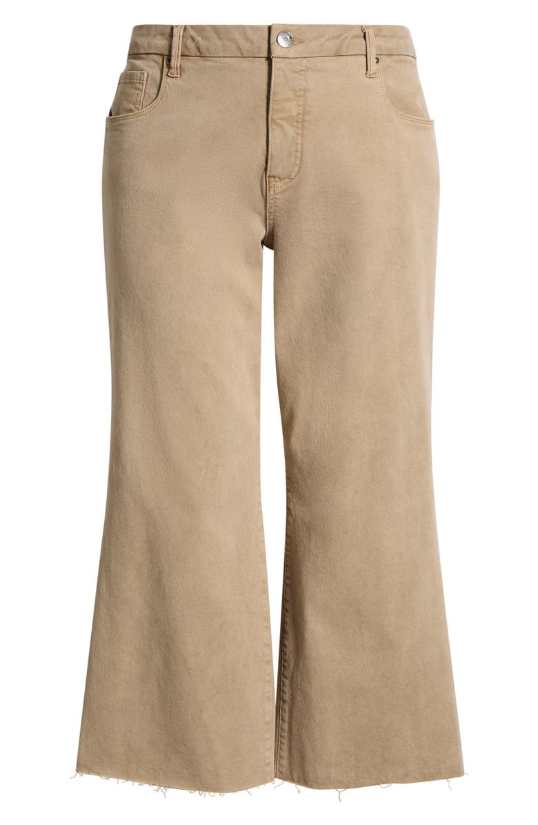 KUT from the Kloth Meg Fab Ab Raw Hem High Waist Ankle Wide Leg Jeans, Alternate, color, Chai
