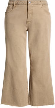 KUT from the Kloth Meg Fab Ab Raw Hem High Waist Ankle Wide Leg Jeans