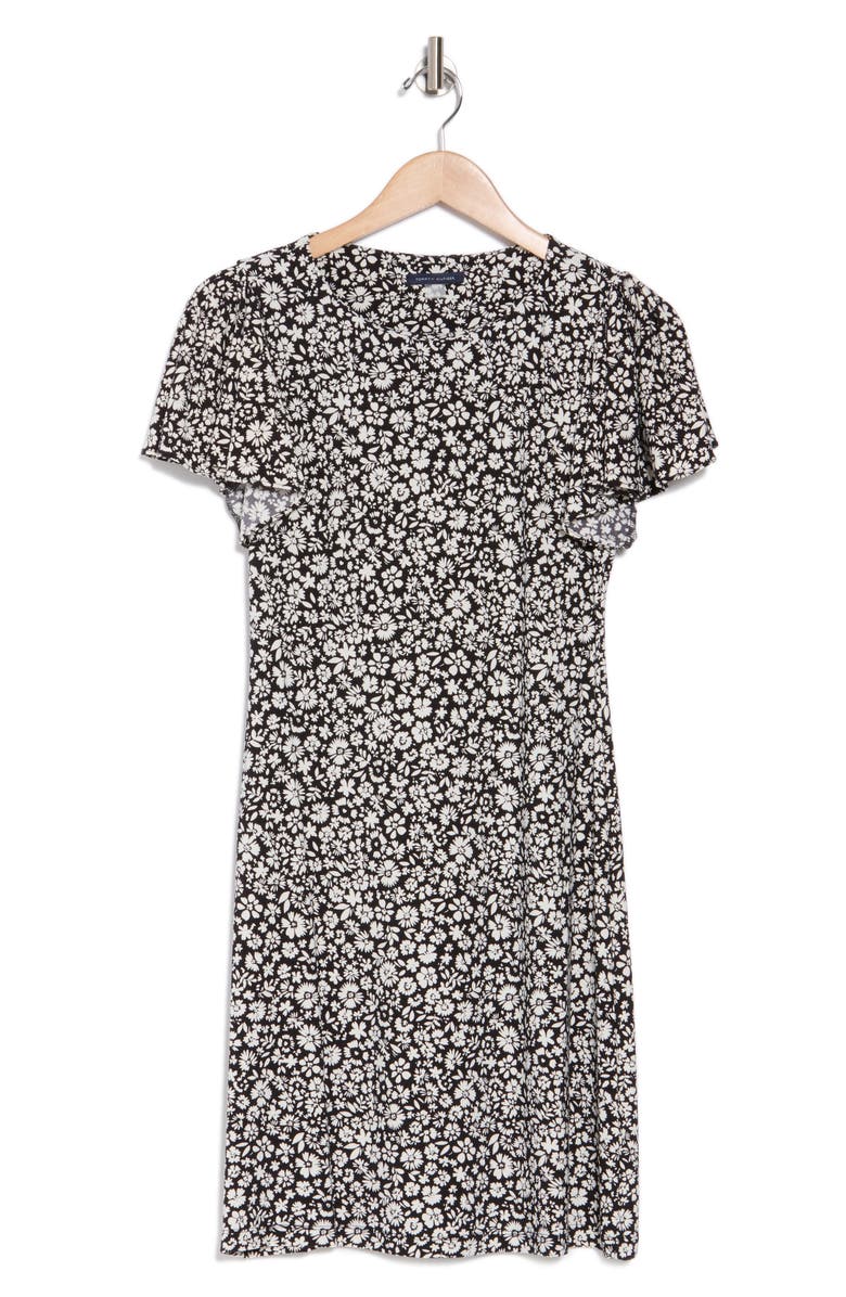 Tommy Hilfiger Floral Flutter Sleeve Jersey Shift Dress, Alternate, color,