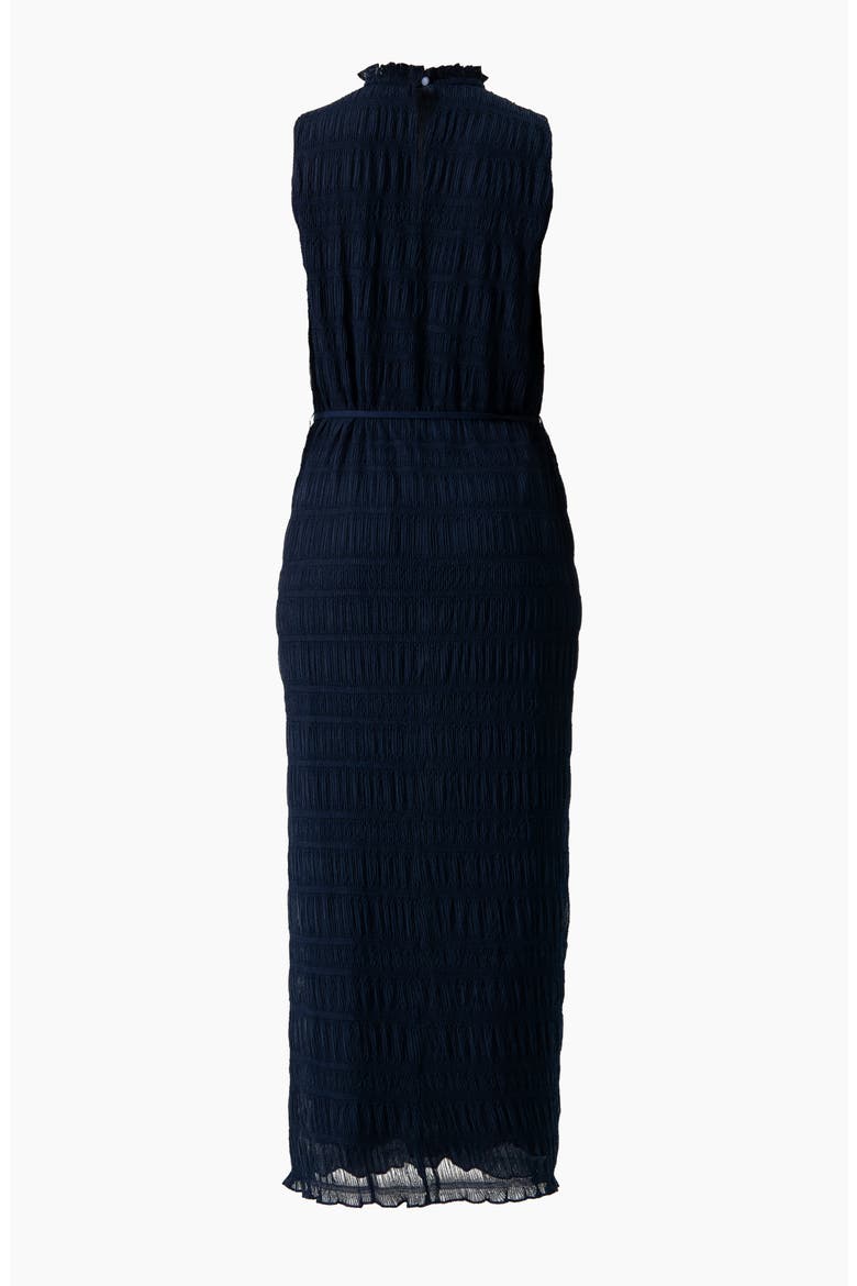 Sleeveless Long Pleated Dress, Alternate, color, Navy Blue