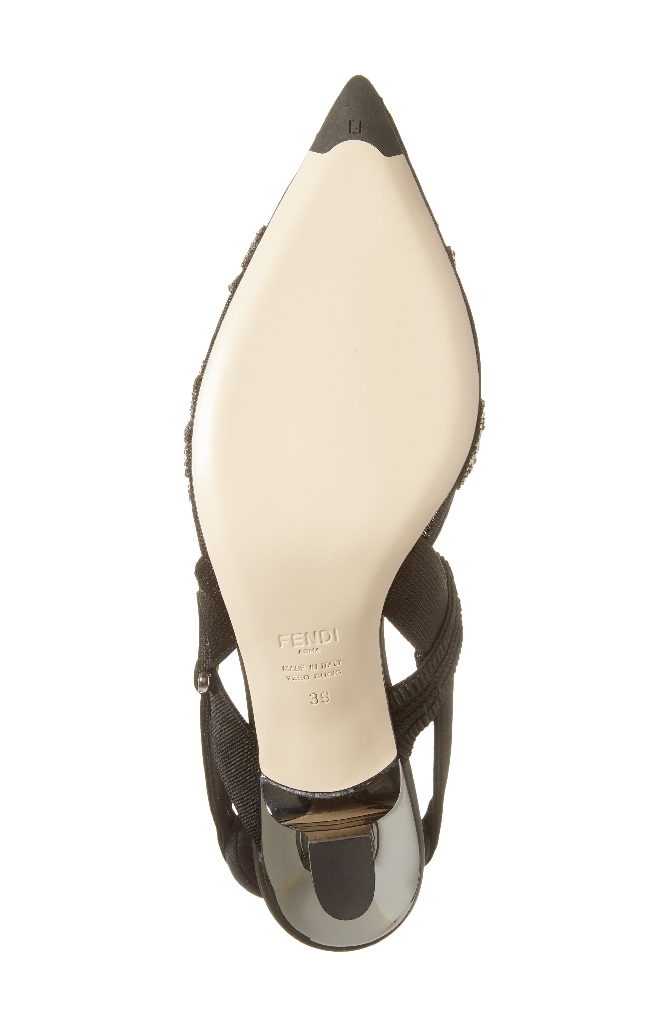 Colibri Pointed Toe Slingback Pump, Alternate, color, NERO ANTIQUE SILVER/ NERO