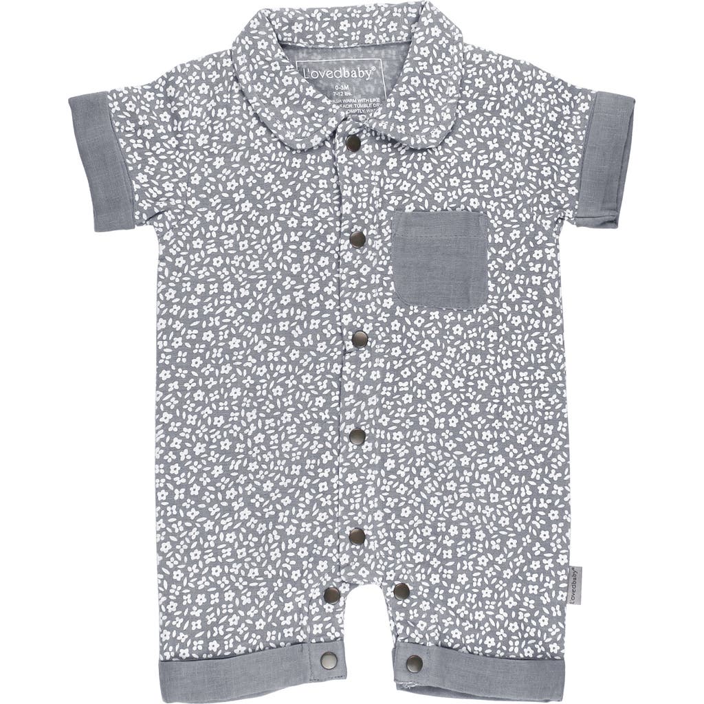 L'ovedbaby Organic Cotton Romper In Blueberry Floral