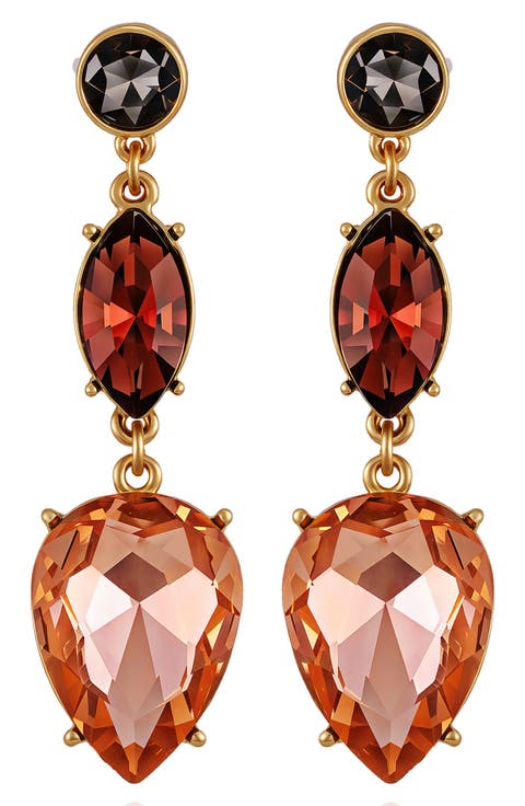 Crystal Linear Drop Earrings