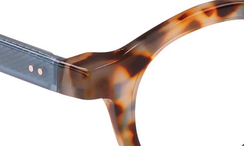 Eyebobs Tv Party 44mm Blue Light Blocking Round Reading Glasses In Brown