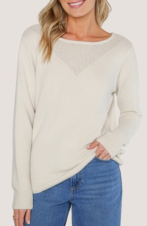 Matty M . Lena Relaxed Fit Sweater In White