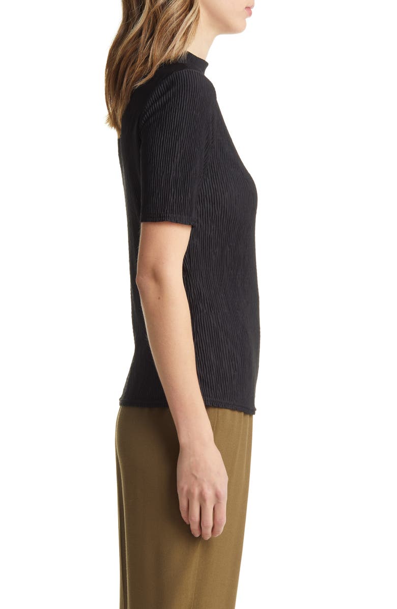 Halogen<sup>®</sup> Plissé Smocked Funnel Neck Top, Alternate, color, 