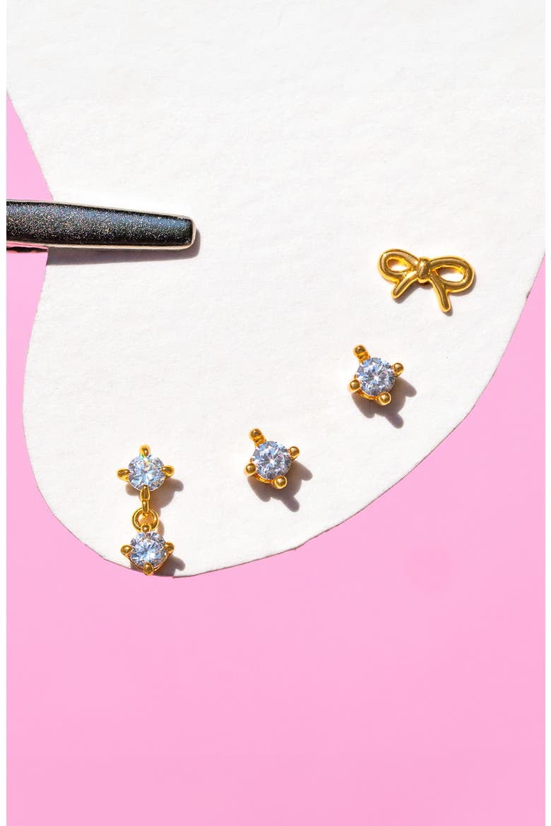 Lil Bow Stud Earrings, Alternate, color, GOLD