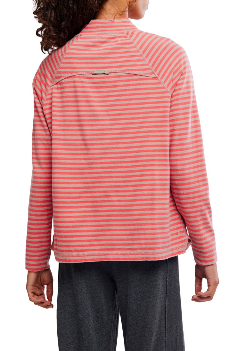 FP Movement Stripe Raglan Sleeve Cotton Top, Alternate, color, SAILOR STRIPE SAND