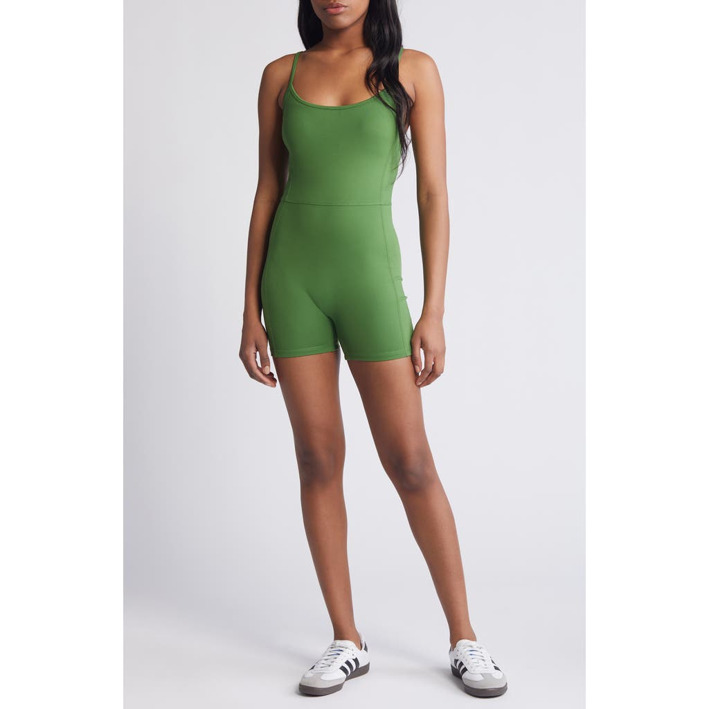 Pacsun Speedwalk Sleeveless Romper In Artichoke Green