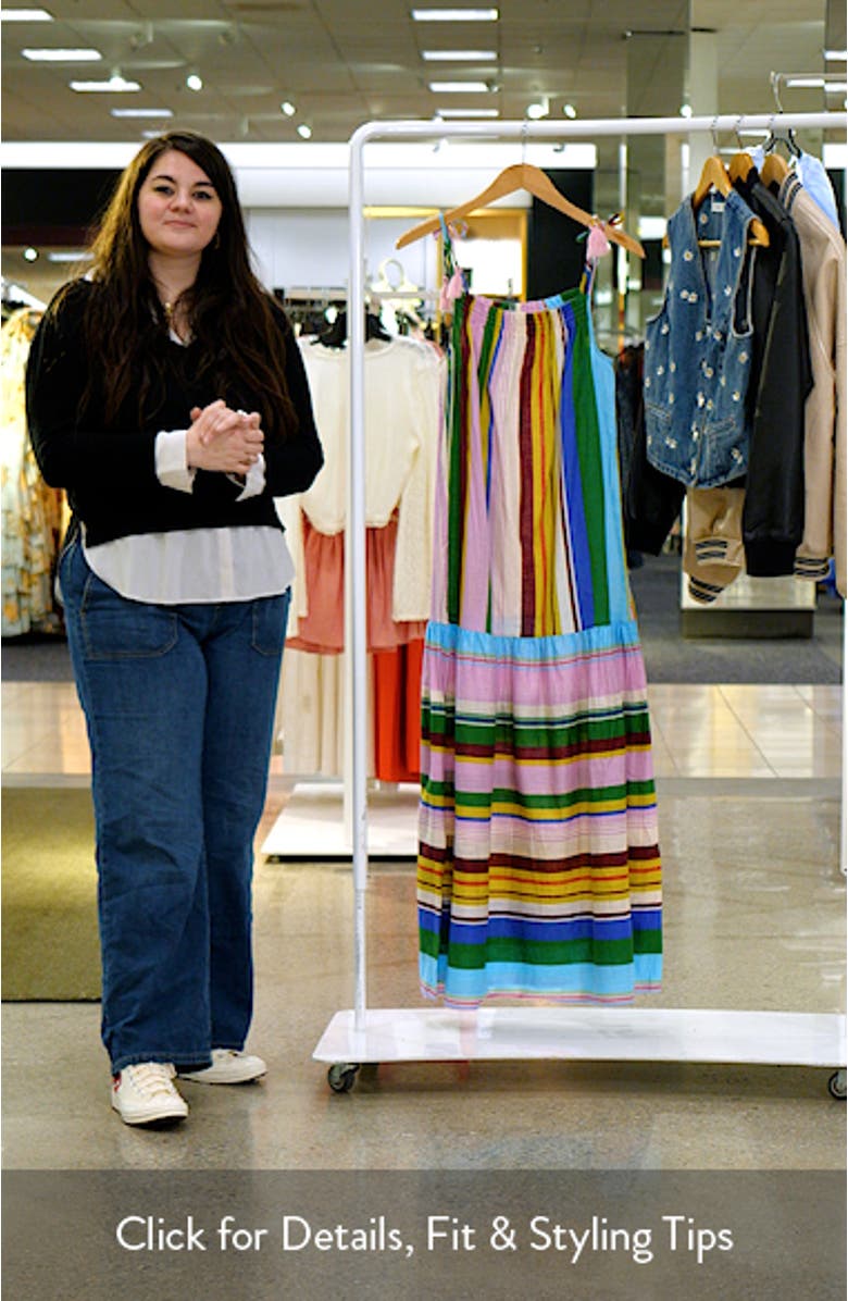 Stripe Tie Strap Maxi Sundress, sales video thumbnail