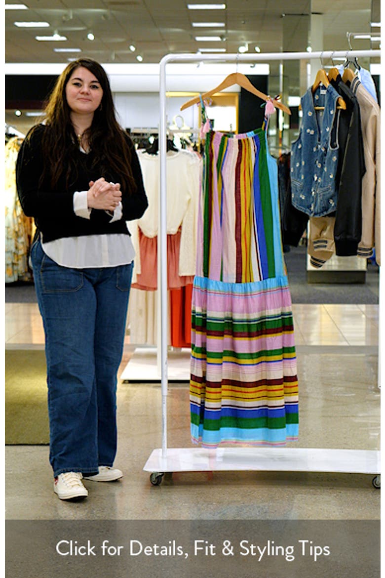 Stripe Tie Strap Maxi Sundress video