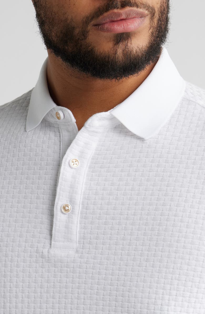 Johnston & Murphy Tilson Textured Polo, Alternate, color, White