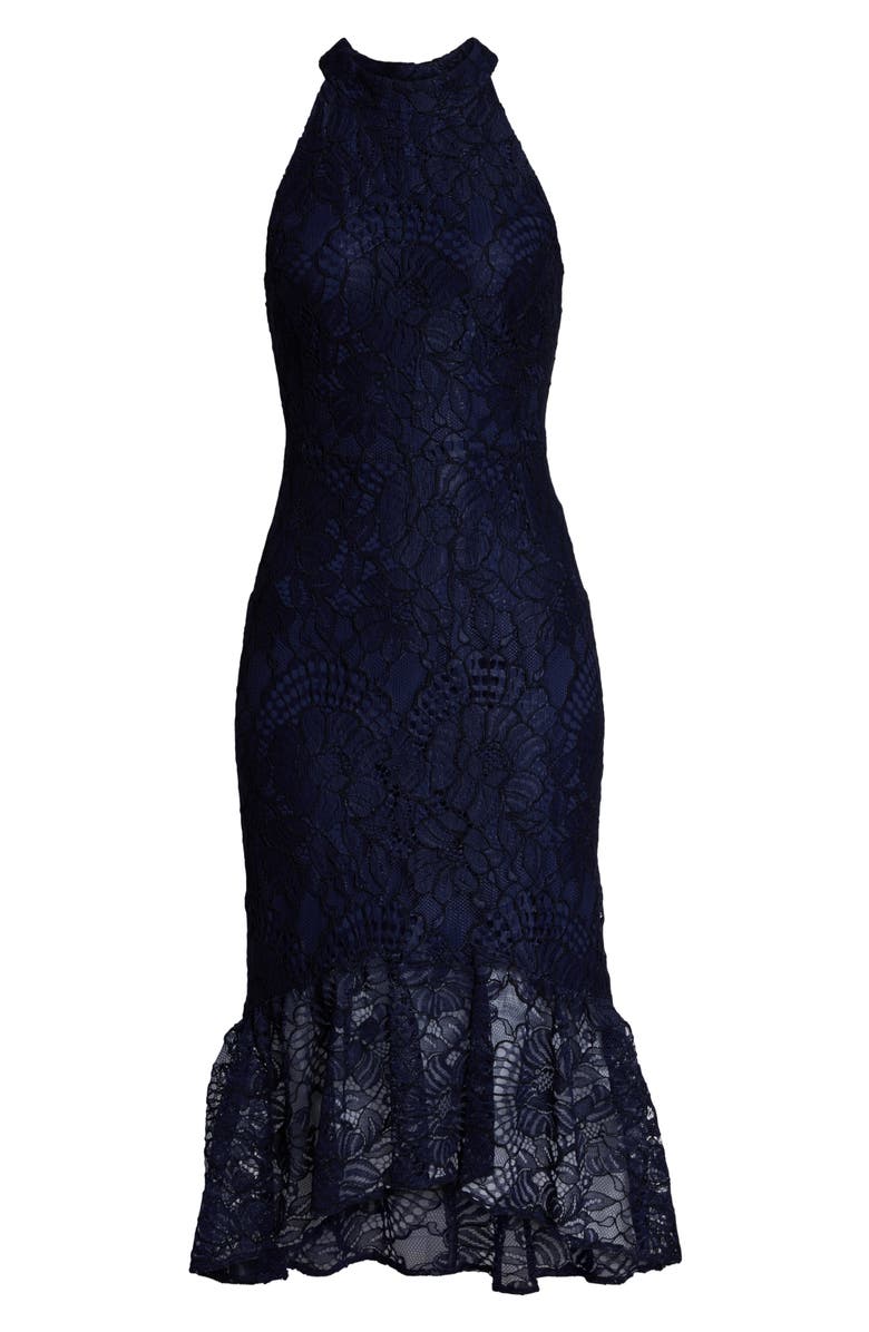 Forest Lily Lace Halter High/Low Dress, Alternate, color, 