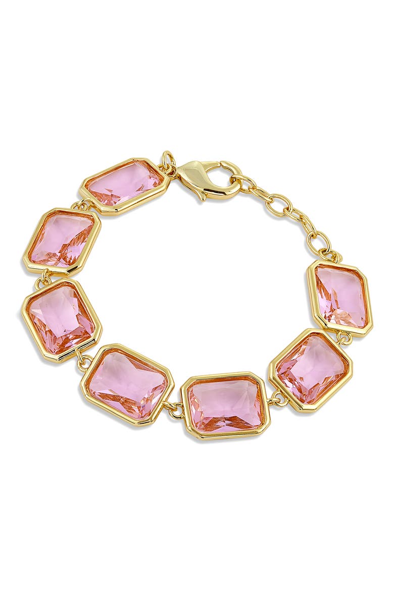 Bold CZ Flex Link Bracelet, Main, color, YELLOW