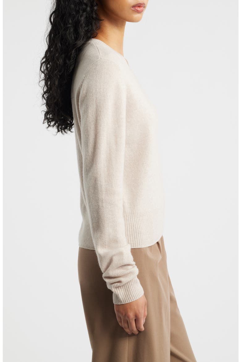 Tove V-Neck Wool & Cashmere Sweater, Alternate, color, STONE