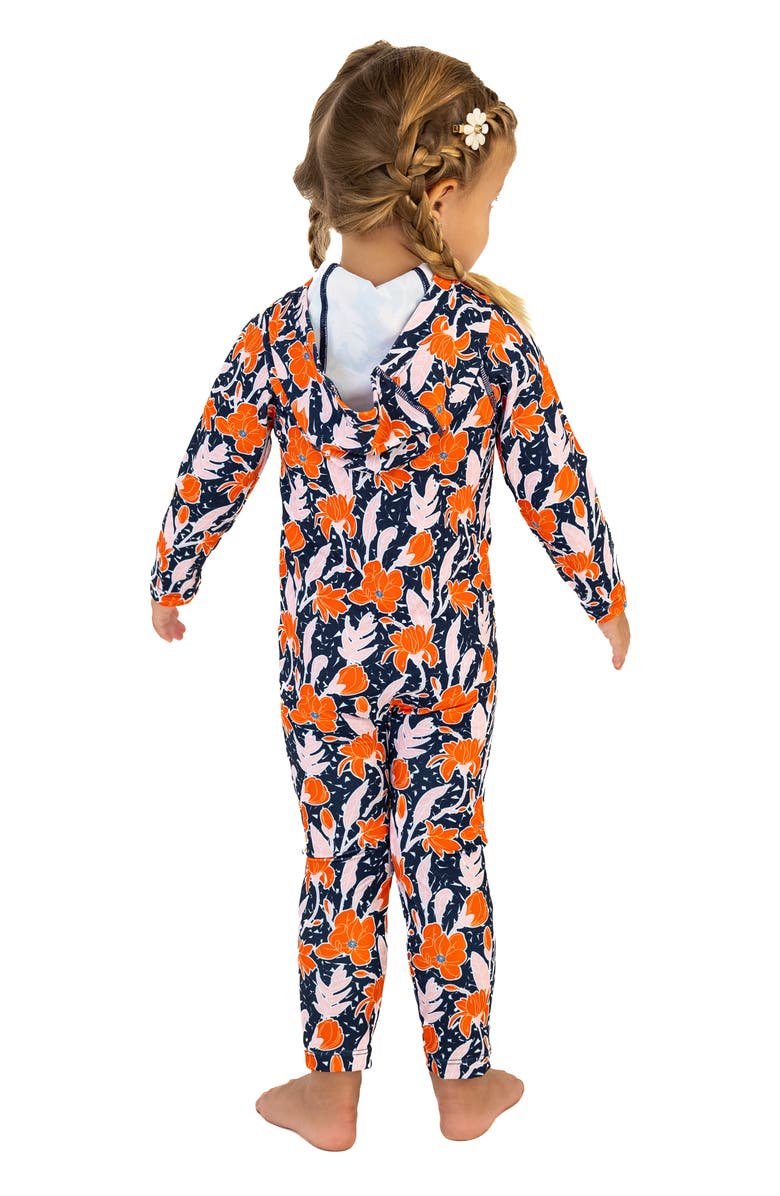 Lake Label Kids' Floral Long Sleeve Full Body Hooded Swimsuit, Alternate, color, 