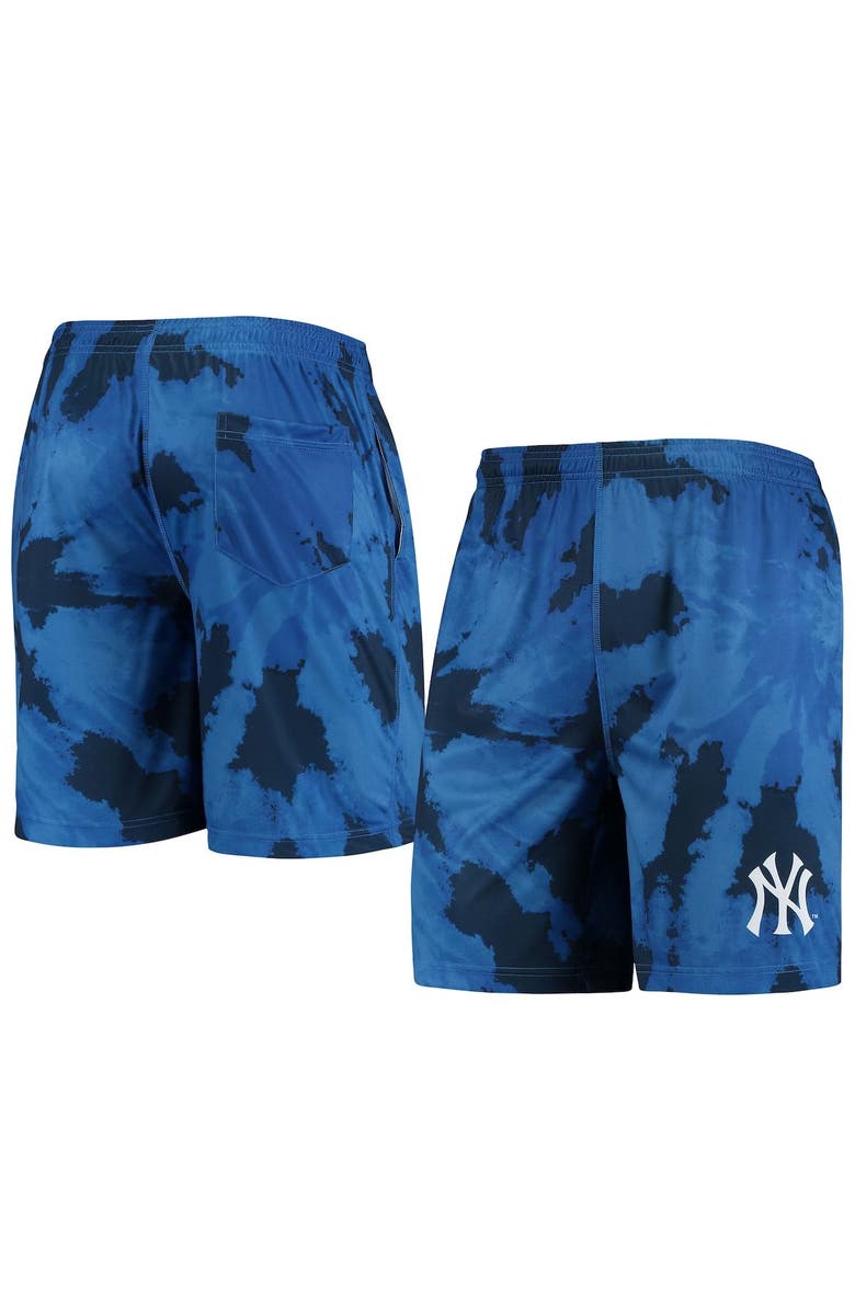 FOCO Men's FOCO Navy New York Yankees Tie-Dye Training Shorts, Alternate, color,