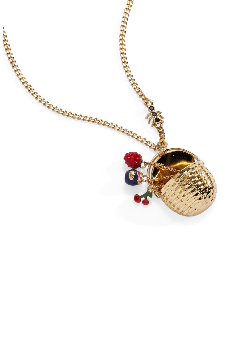 Picnic Basket Pendant, Main, color, Gold
