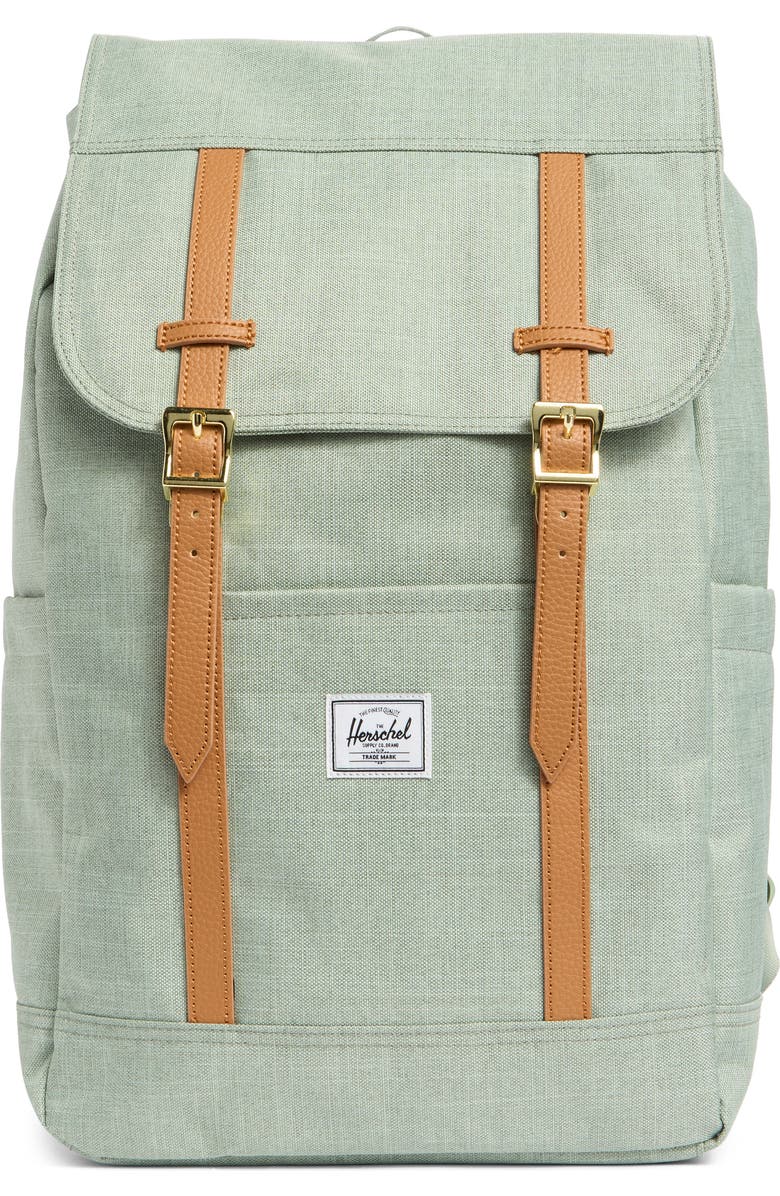 Herschel Supply Co. Retreat Backpack, Main, color, Iceberg Green Crosshatch