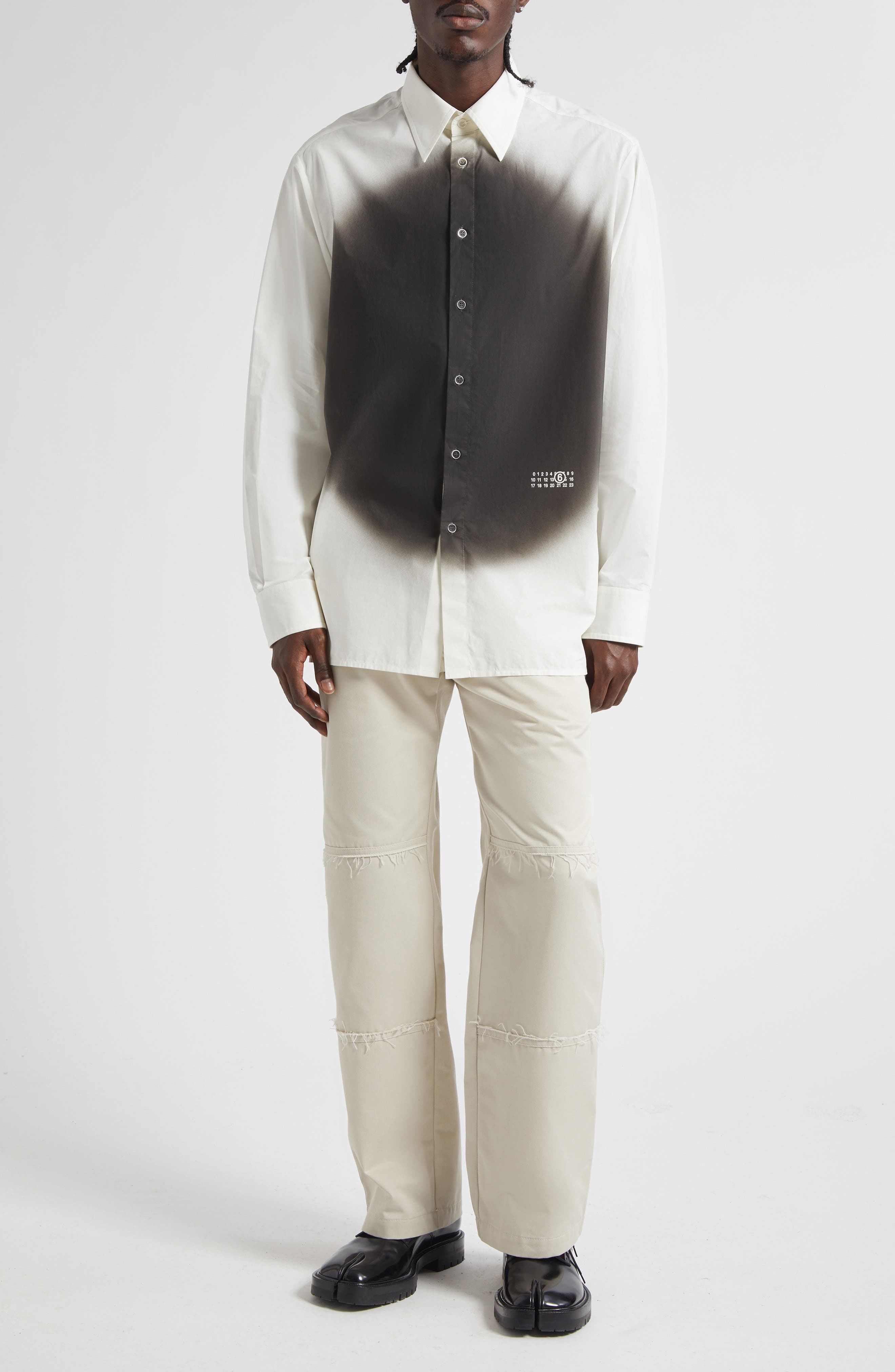 Distressed Seam Twill Pants - image 2