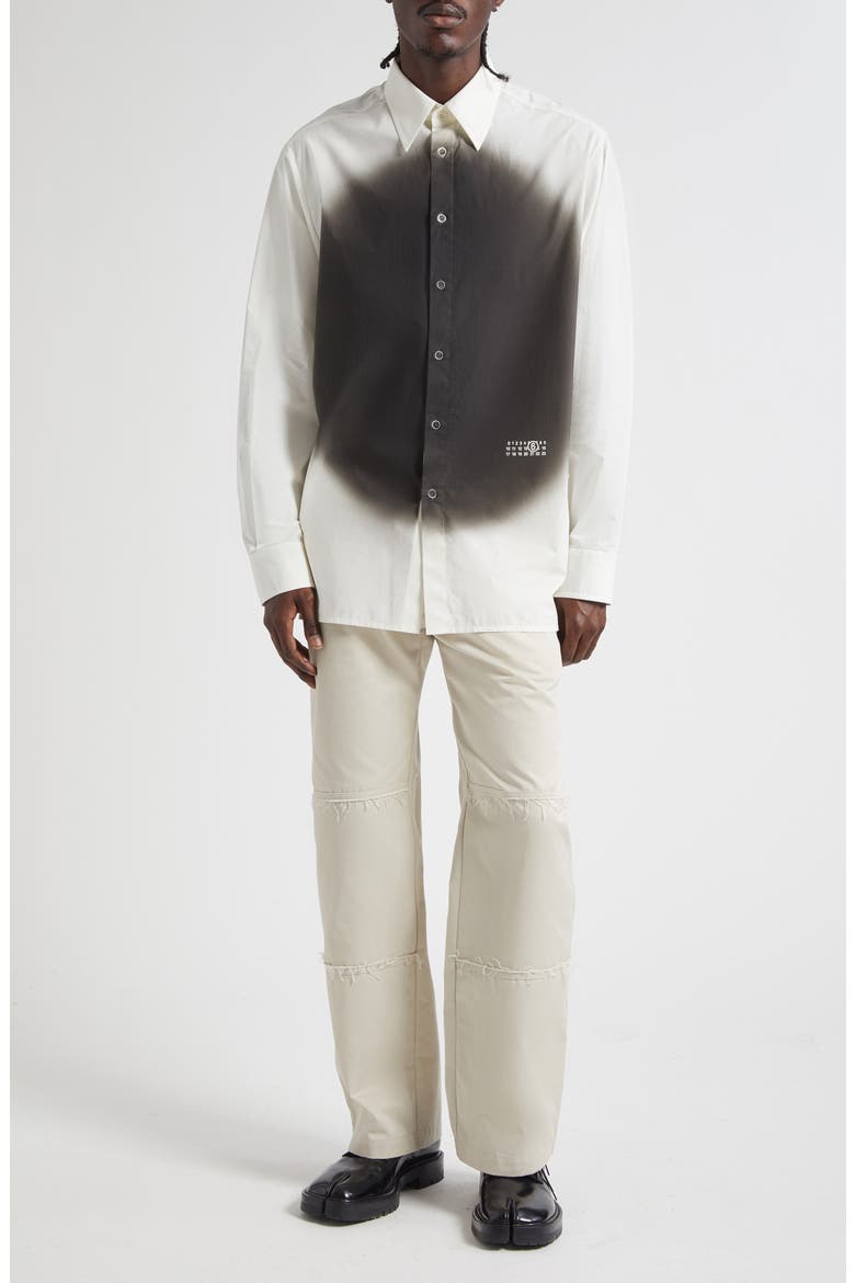 Distressed Seam Twill Pants, Alternate, color, BEIGE