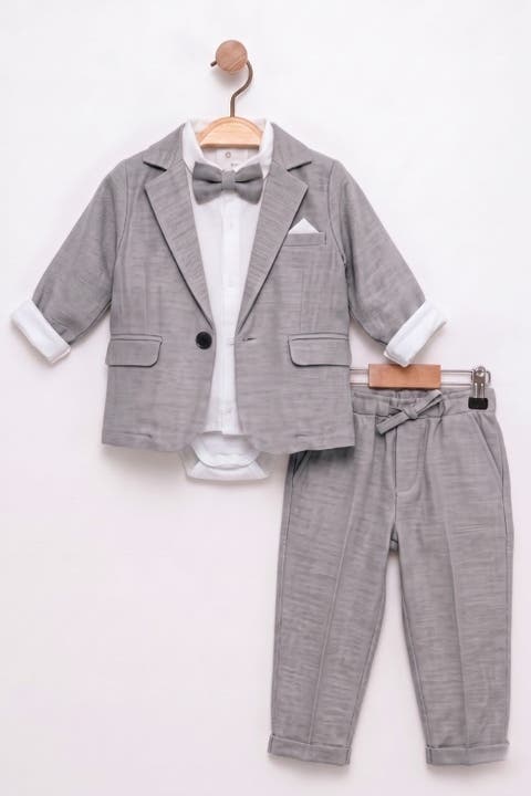 Axel Baby Boys’ Jacket & Bow Tie Suit Set