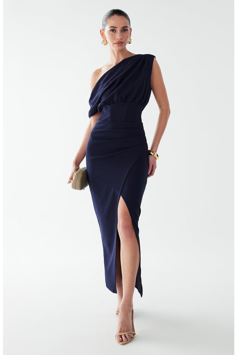 Rhodia Midi Dress, Main, color, Navy Blue