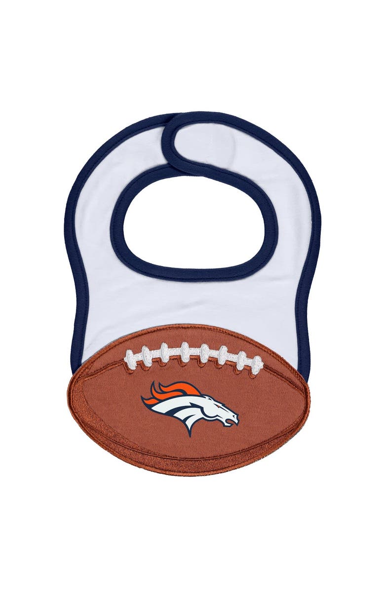 WEAR by Erin Andrews Newborn & Infant WEAR by Erin Andrews White Denver Broncos Sleep & Play Full-Zip Sleeper & Bib Set, Alternate, color, 
