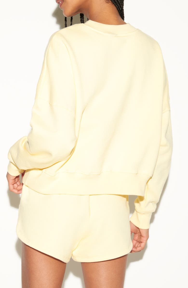 Spiritual Gangster Telepathic Palisades Cotton Graphic Sweatshirt, Alternate, color, Mellow Yellow