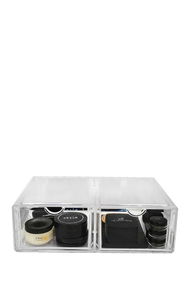 SORBUS Acrylic 2 Drawer Cosmetics Makeup & Jewelry Storage Case X-Large Display Set, Main, color,