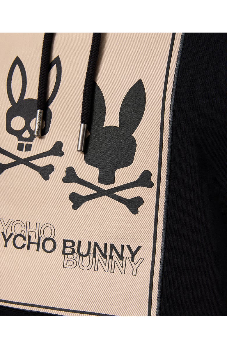 Psycho Bunny Monroe Bunny Patch Pullover Hoodie, Alternate, color, 