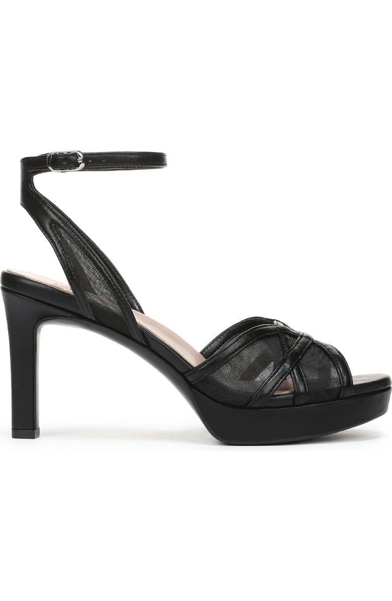 Naturalizer Adara Platform Sandal, Alternate, color, Black Mesh Faux Leather