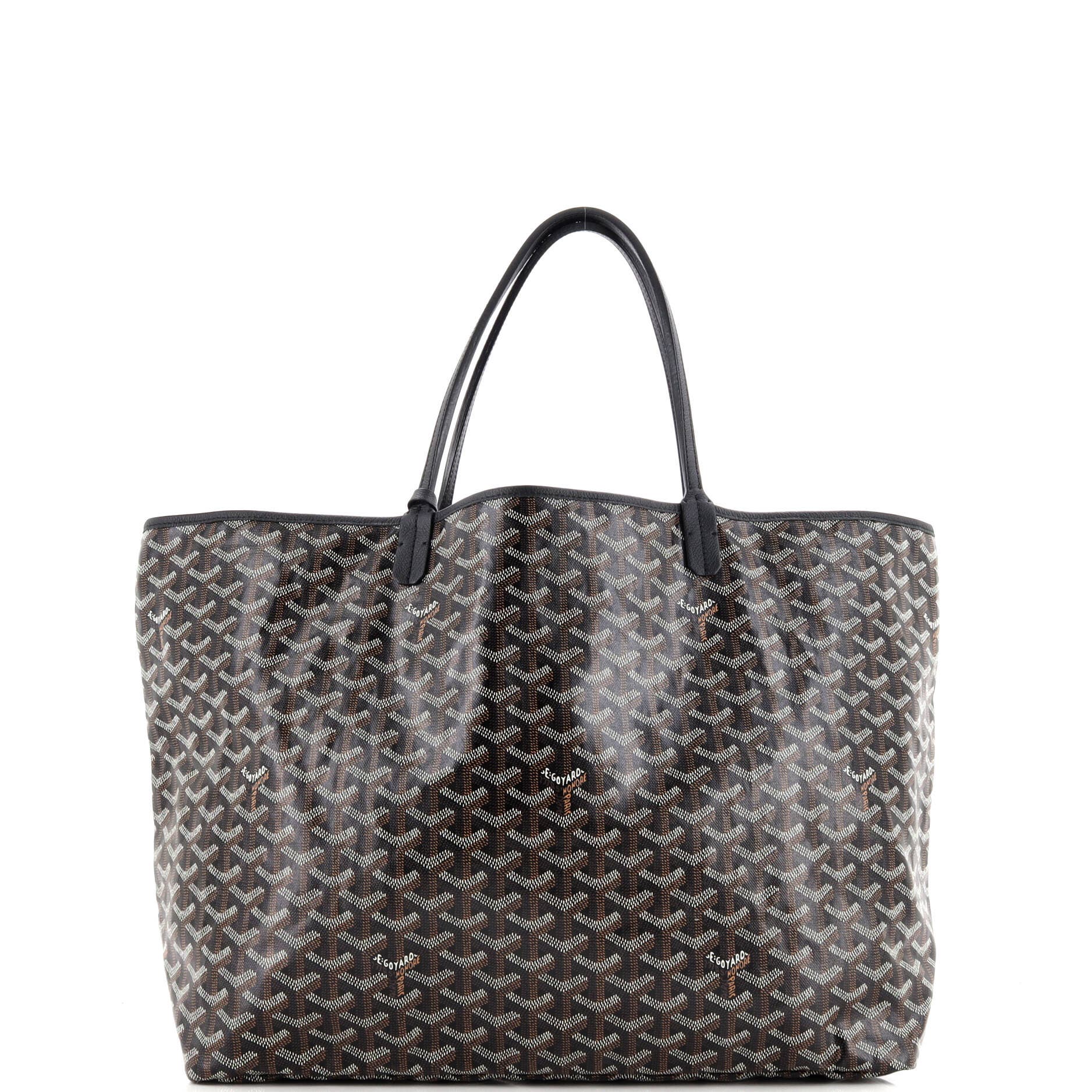 Pre-Owned Goyard Saint Louis Tote Coated Canvas XXL, Alternate, color, Black