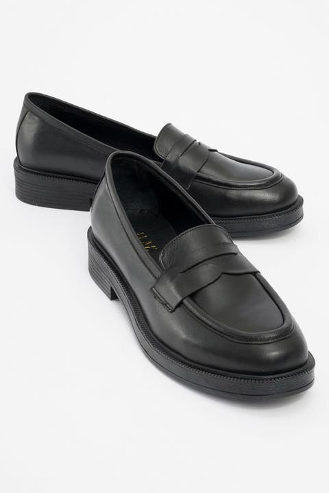 Bree Platform Penny Leather Loafer