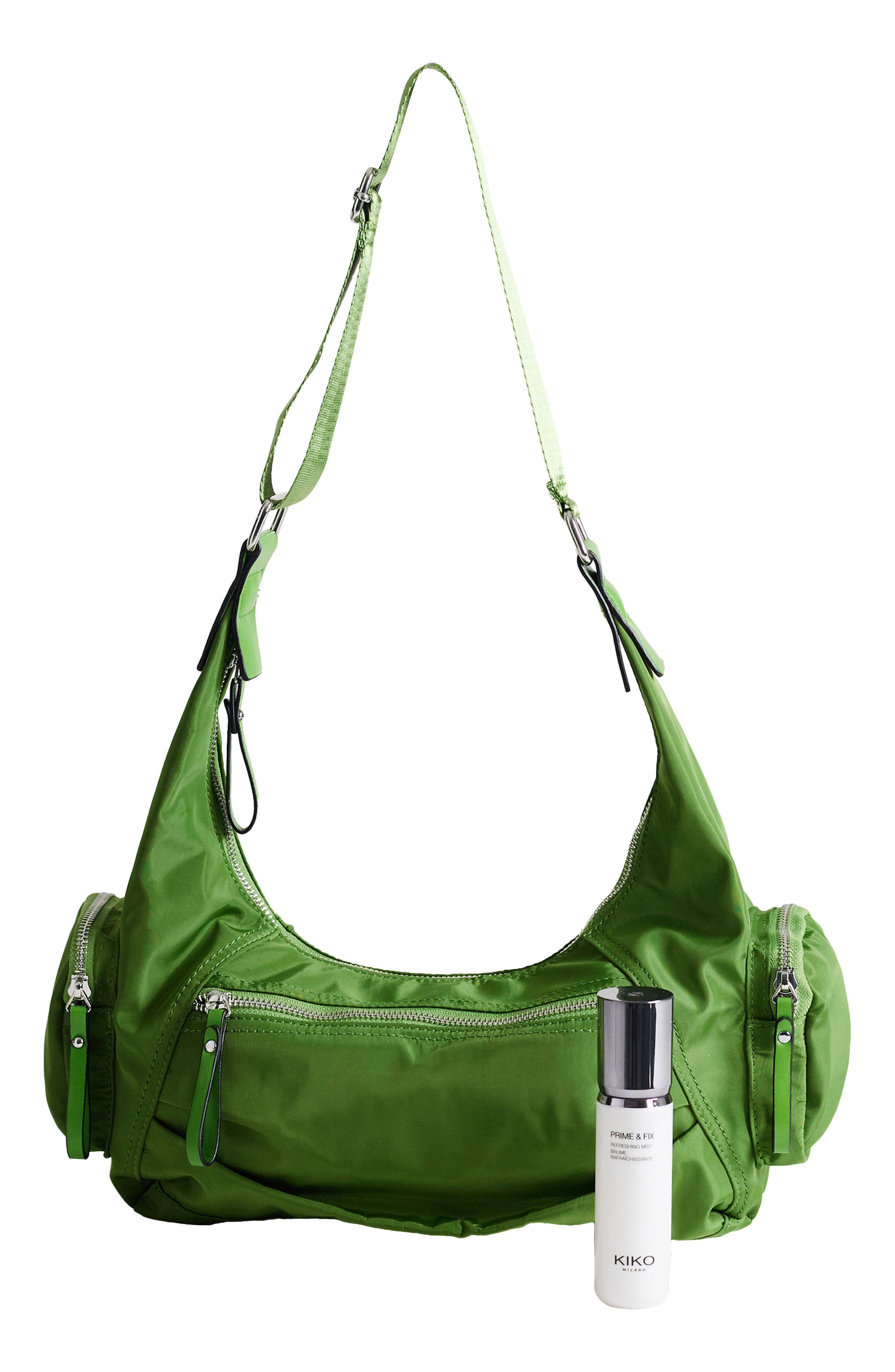 Nylon Crossbody Bag, Alternate, color, MED GREEN