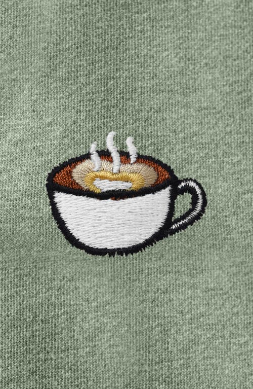 Dalix Cappuccino Zip Fleece Hoodie In Sage