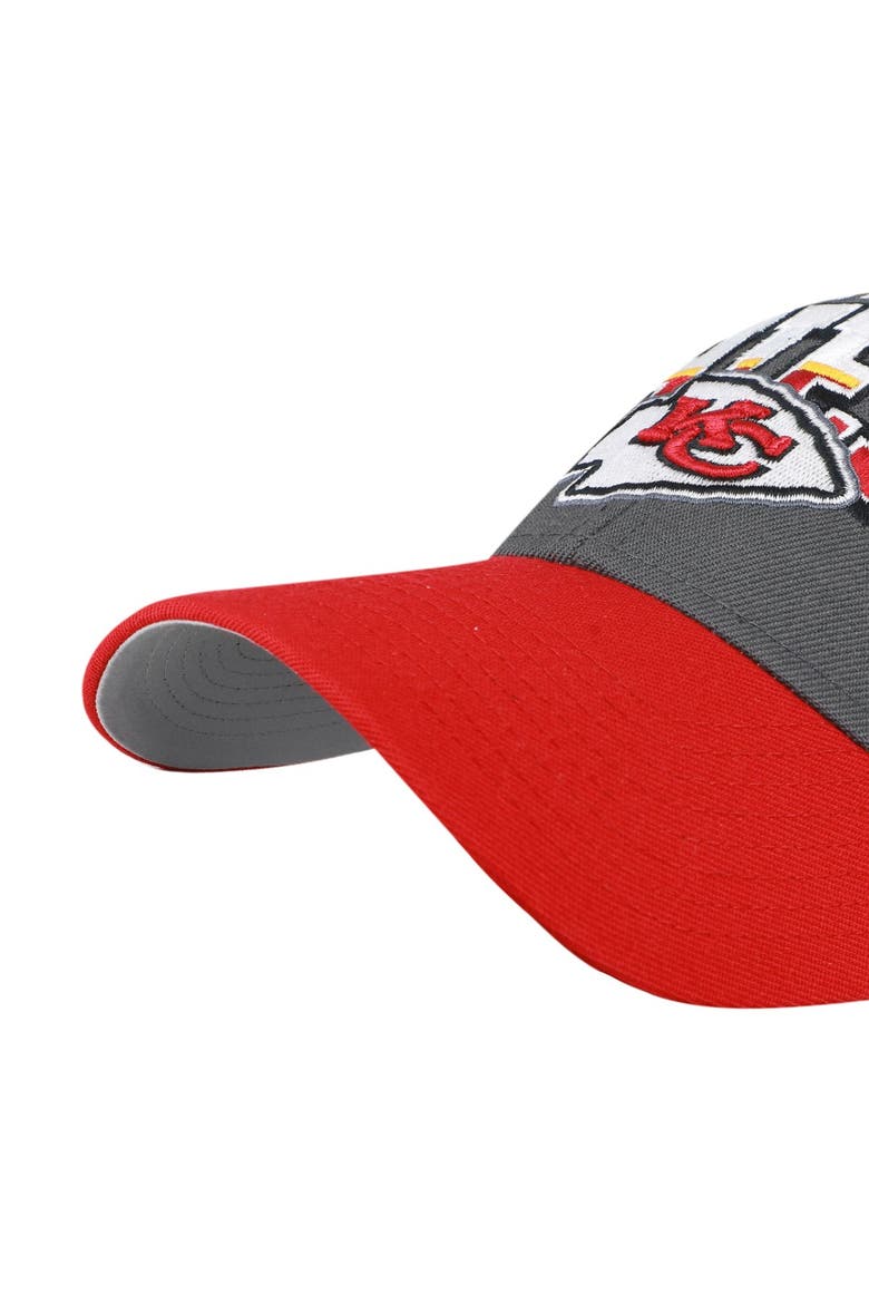 Men's '47 Charcoal Kansas City Chiefs Split Block MVP Adjustable Hat, Alternate, color, Charcoal