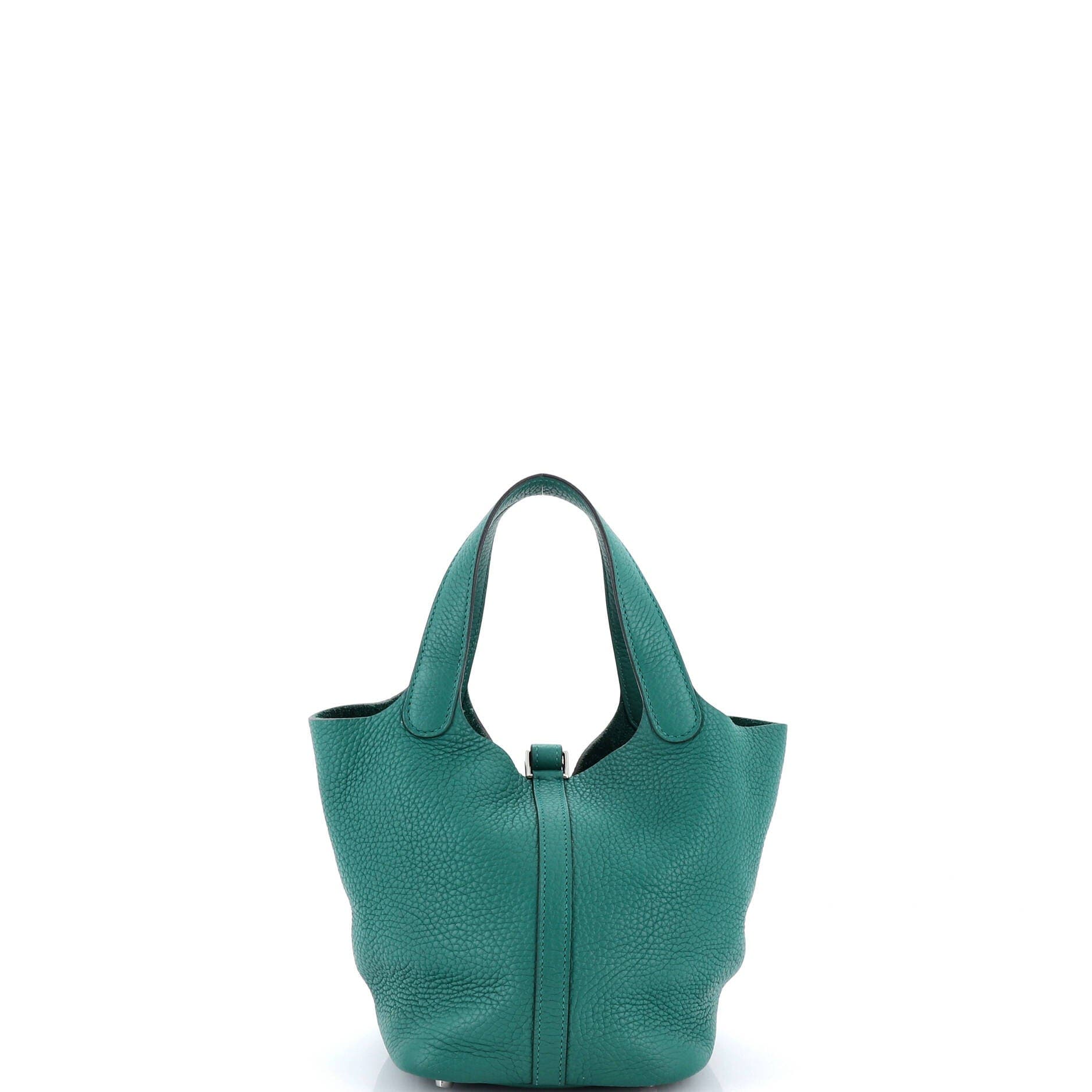 Pre-Owned Hermes Picotin Lock Bag Clemence PM, Alternate, color, Vert Vertigo