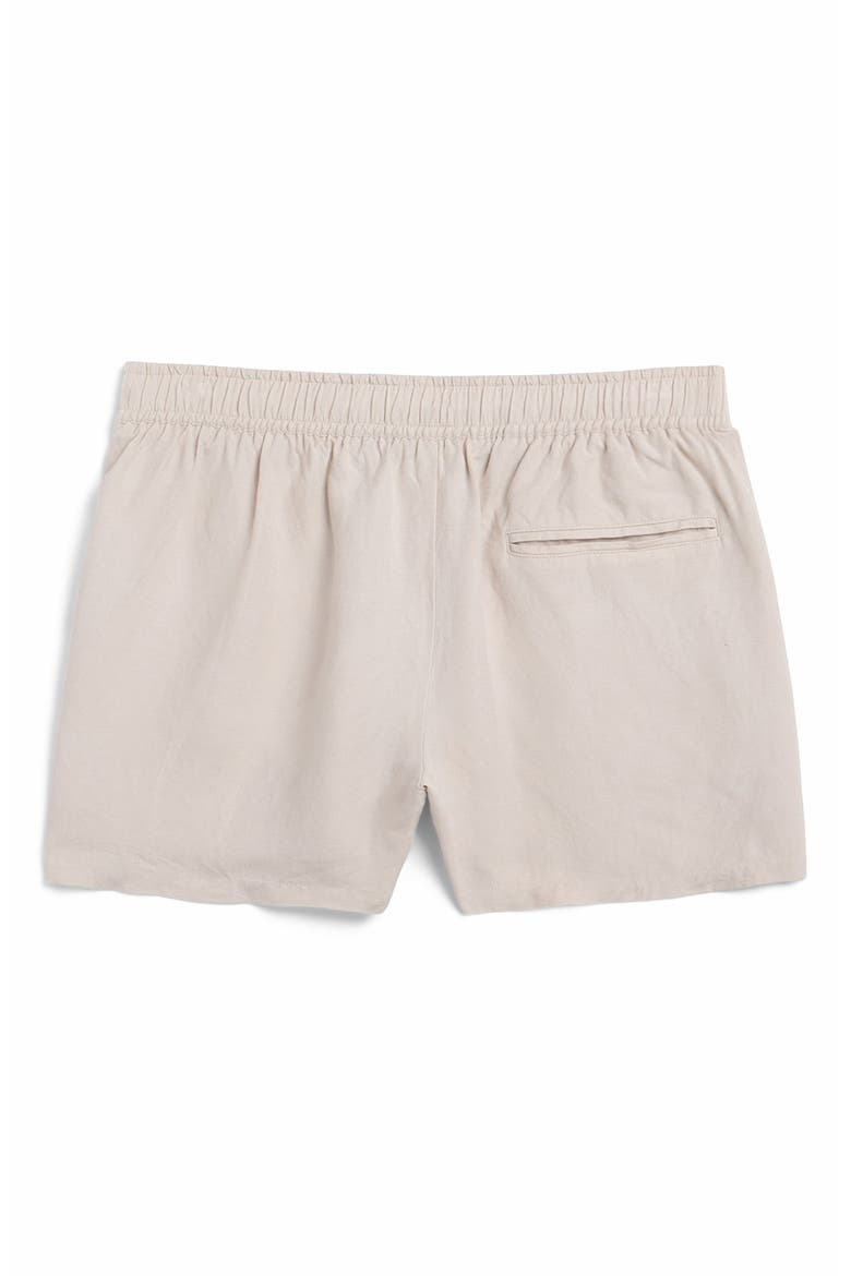 Linen Blend Drawstring Shorts, Alternate, color, SAND/ BEIGE