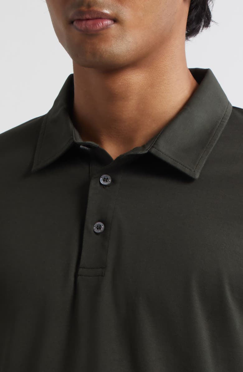 Sunspel Long Sleeve Supima<sup>®</sup> Cotton Polo, Alternate, color, Dark Green