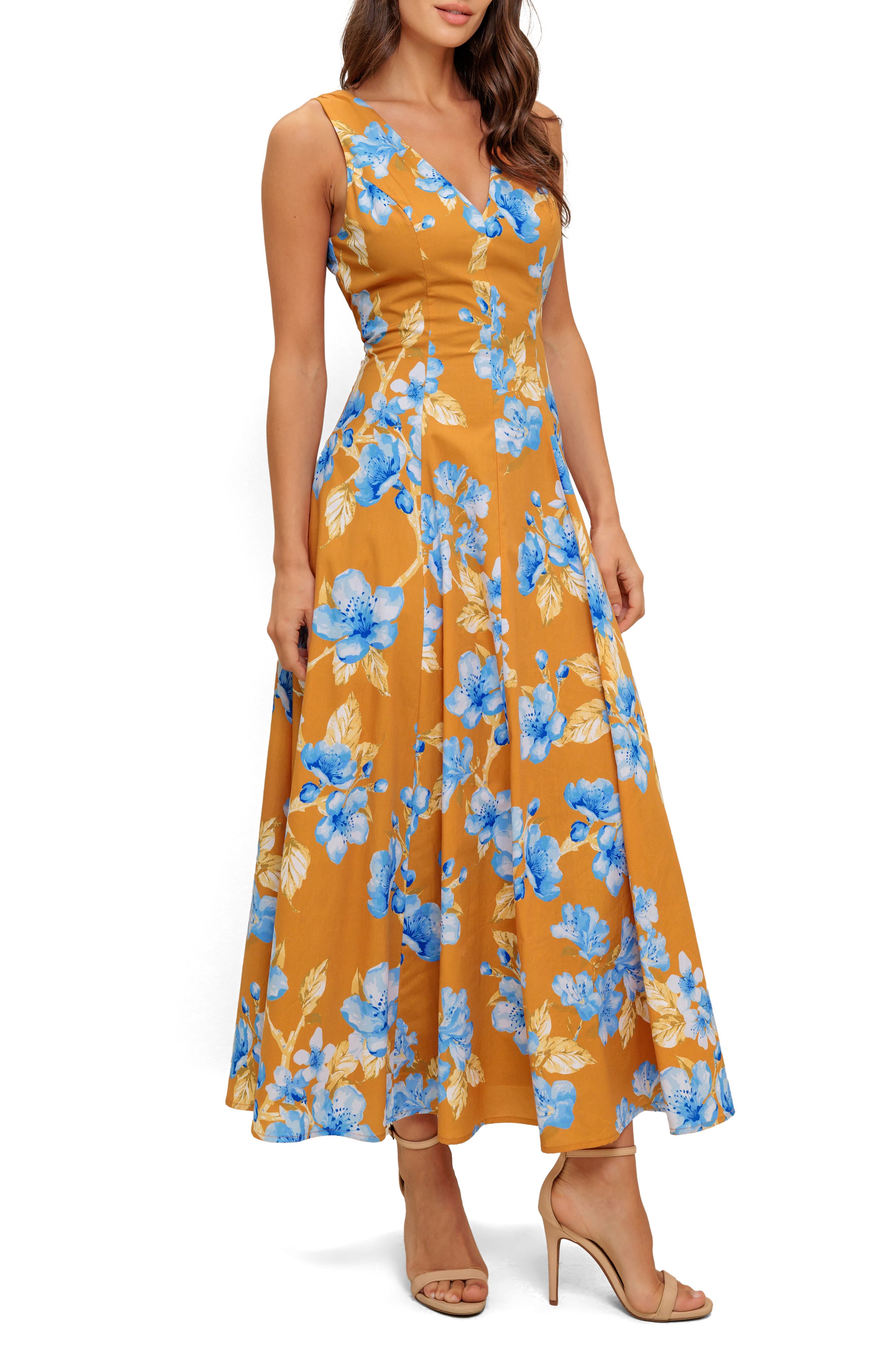 Floral Fit & Flare Midi Dress