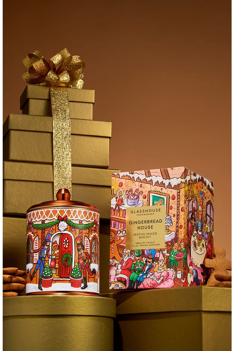 Glasshouse Fragrances Christmas Gingerbread House Soy Candle